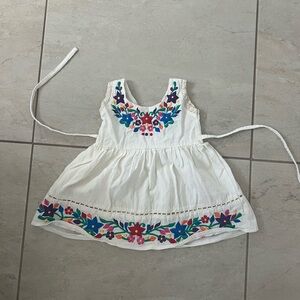 Floral Embroided Baby Dress No Tag 0-3month Baby Girl